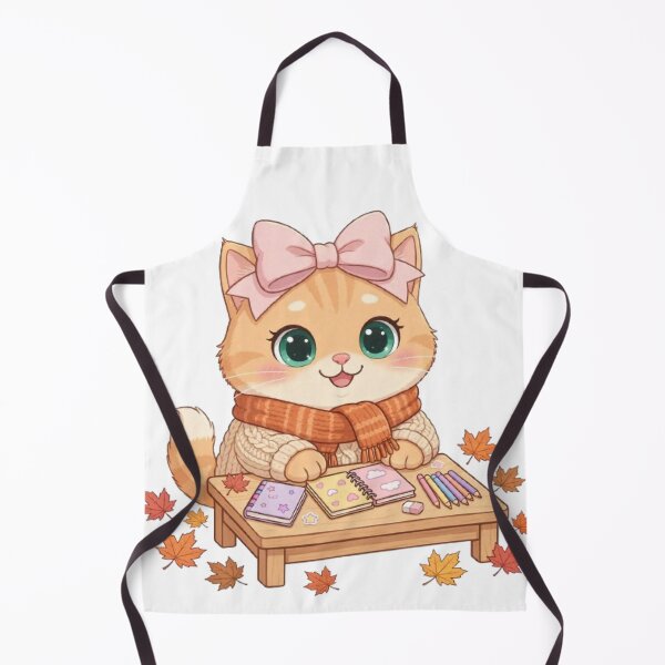 Item preview, Cute Fall Pumpkin Cookies Cat Tea Party Autumn designed and sold by Moody Vibes Studio.