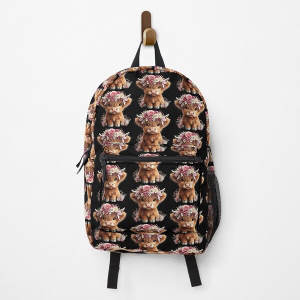 Item preview, Adorable Highland Cow with Flowers designed and sold by perijun.