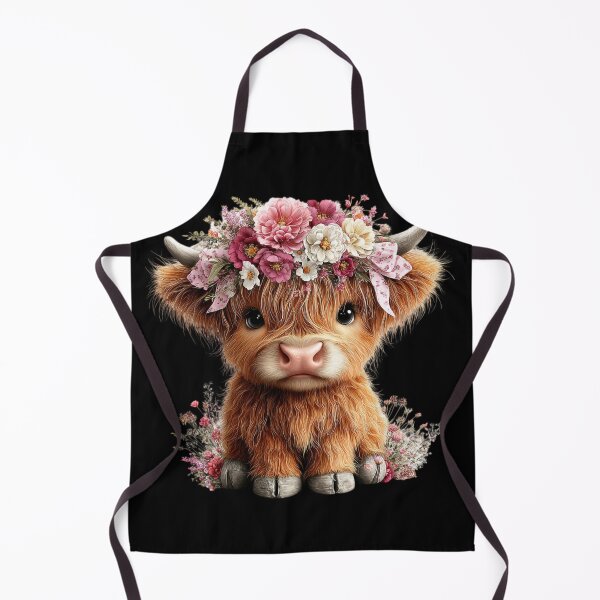 Item preview, Adorable Highland Cow with Flowers designed and sold by perijun.
