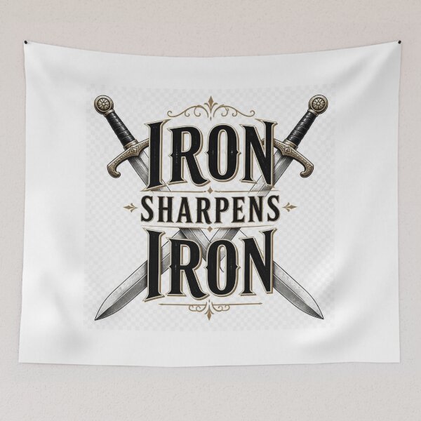 Item preview, Iron Sharpens Iron Motivational Quote T-Shirt | Strength & Growth Inspiration designed and sold by Paltooproducts.