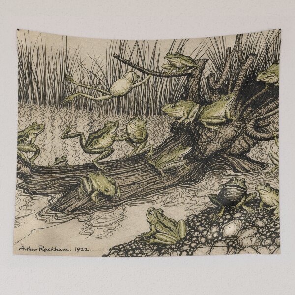 Item preview, Arthur Rackham's Vintage Frog Illustration Woodland Scene for Children's Room designed and sold by RickE.