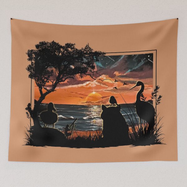 Item preview, Meteor Shower Sunset Wetland Art designed and sold by ArtistsAtticWI.
