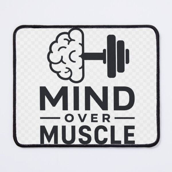 Item preview, Mind Over Muscle Motivational Quote T-Shirt | Mental Strength Fitness Design designed and sold by Paltooproducts.