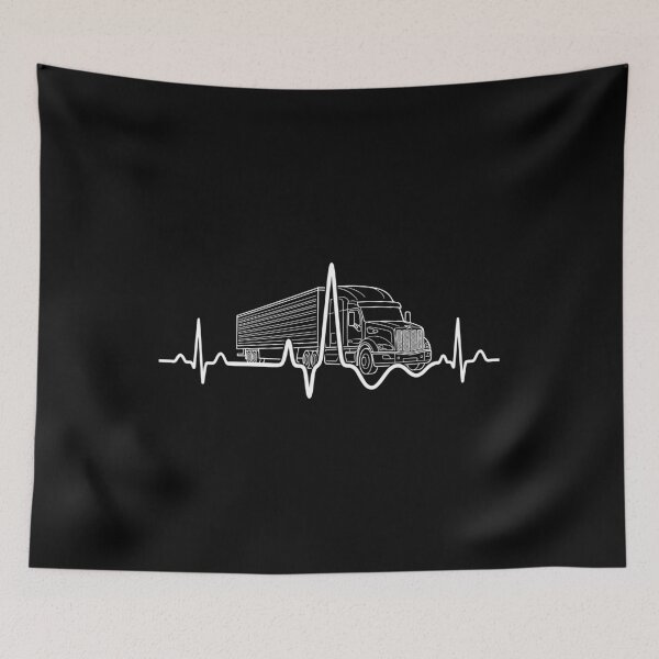 Item preview, Trucker Heartbeat Truck Driver Life Long Haul designed and sold by Doodleoub.