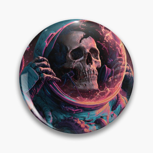 Item preview, Astronaut Skull Cosmic Horror Neon Tentacles designed and sold by FrostyFrisby.