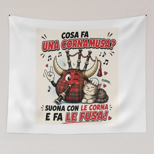 Item preview, Funny Bagpipe – Horns and Purring Cartoon Joke designed and sold by RipantinaFantasy .