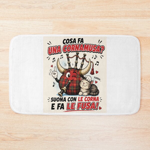 Item preview, Funny Bagpipe – Horns and Purring Cartoon Joke designed and sold by RipantinaFantasy .