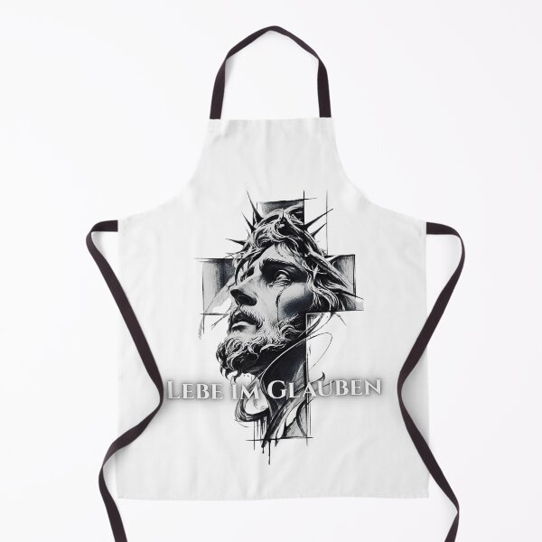 Item preview, Live by faith – Jesus Crown of Thorns Cross Tattoo Design designed and sold by DragonPrint.