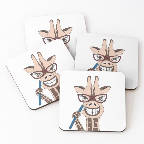 Item preview, Funny Giraffe Brushing His Teeth designed and sold by Sartoris Art.