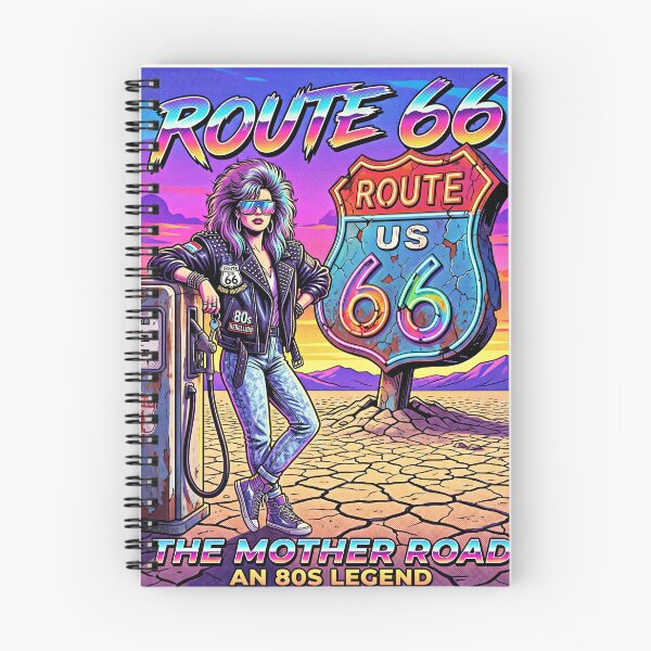 Item preview, ROUTE 66 The Mother Road 80s Legend Synthwave Road Warrior Poster designed and sold by RAMIX-Y2K.