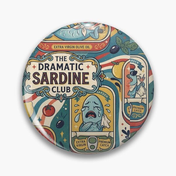 Item preview, The Dramatic Sardine Club Retro Vintage Funny Sardine Tins Phone Case & Art Print designed and sold by DigitalBeast.