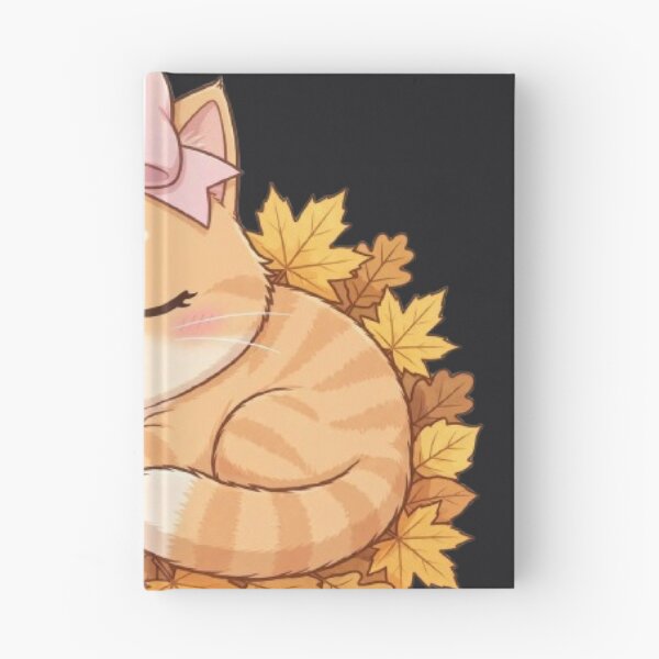Item preview, Cute Fall Leaf Pile Cat Sleeping Autumn Leaves Cozy designed and sold by Moody Vibes Studio.