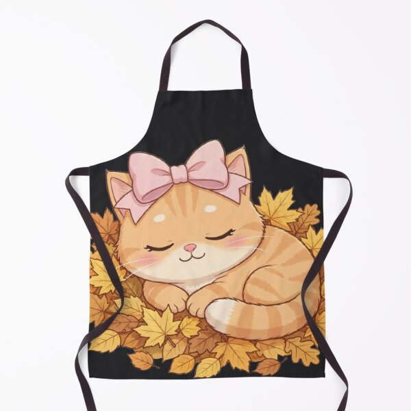 Item preview, Cute Fall Leaf Pile Cat Sleeping Autumn Leaves Cozy designed and sold by Moody Vibes Studio.