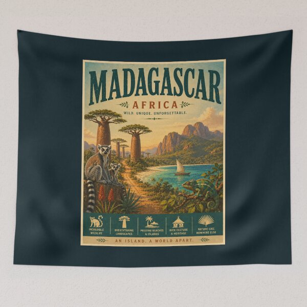 Item preview, Vintage Madagascar Poster designed and sold by GoodOldVintage.