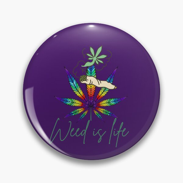 Item preview, Rainbow Cannabis Leaf Weed Is Life Joint Art designed and sold by digitalbob60.