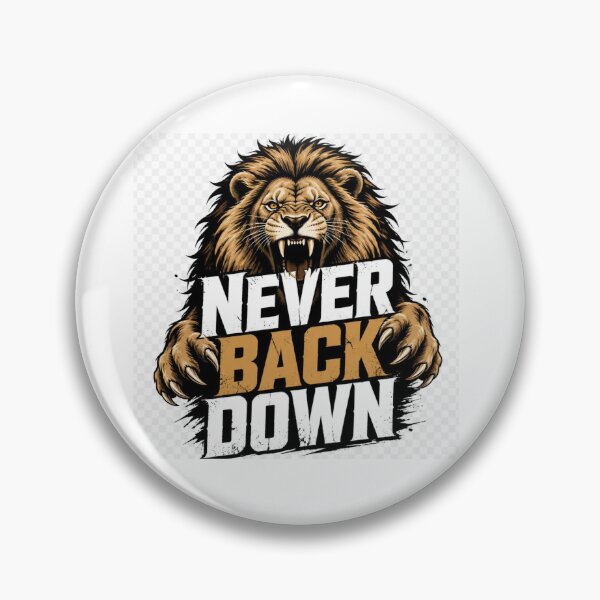 Item preview, Never Back Down Motivational Quote T-Shirt | Courage & Determination Design designed and sold by Paltooproducts.