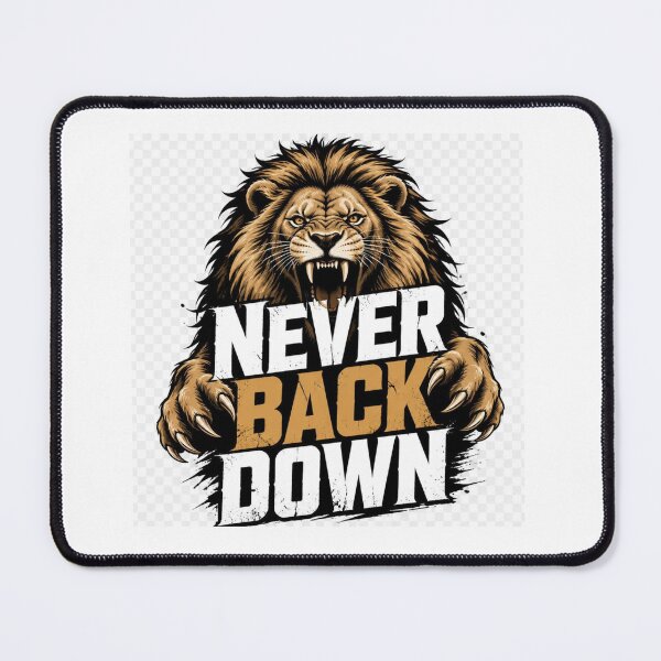 Item preview, Never Back Down Motivational Quote T-Shirt | Courage & Determination Design designed and sold by Paltooproducts.