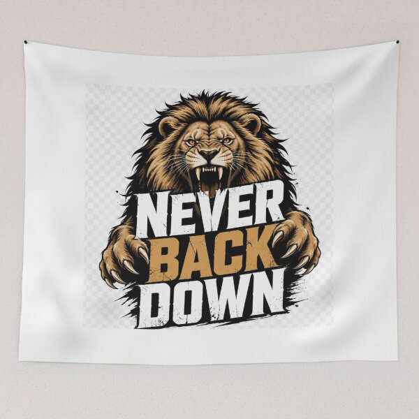 Item preview, Never Back Down Motivational Quote T-Shirt | Courage & Determination Design designed and sold by Paltooproducts.