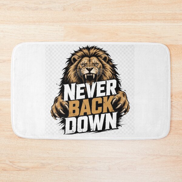 Item preview, Never Back Down Motivational Quote T-Shirt | Courage & Determination Design designed and sold by Paltooproducts.
