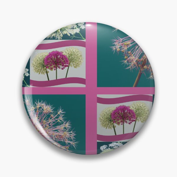 Item preview, Whimsical Allium Flower Buds Collage designed and sold by JurateArt-DK.