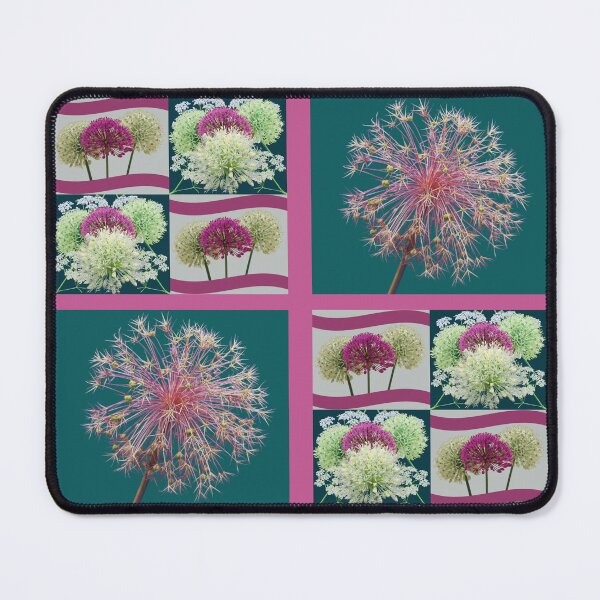 Item preview, Whimsical Allium Flower Buds Collage designed and sold by JurateArt-DK.
