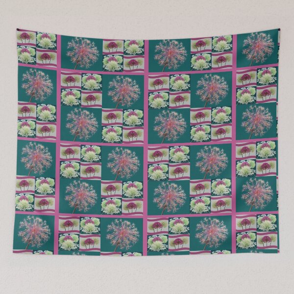 Item preview, Whimsical Allium Flower Buds Collage designed and sold by JurateArt-DK.