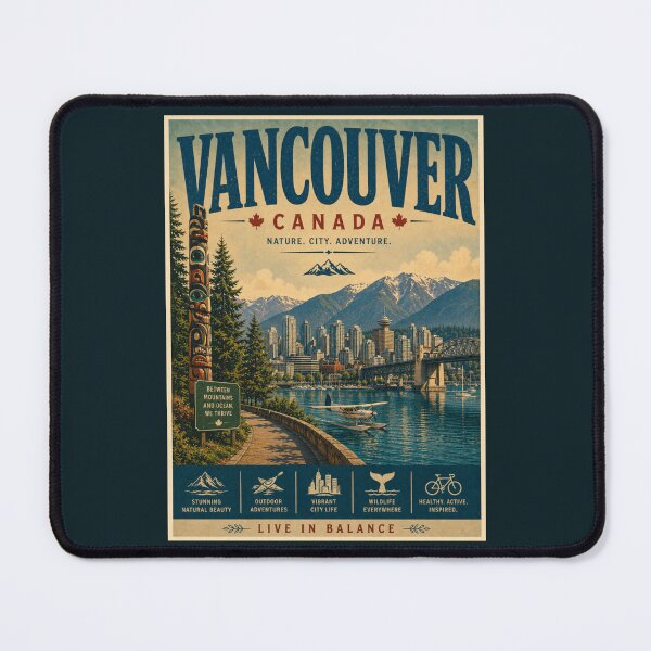 Item preview, Vintage Vancouver Poster designed and sold by GoodOldVintage.