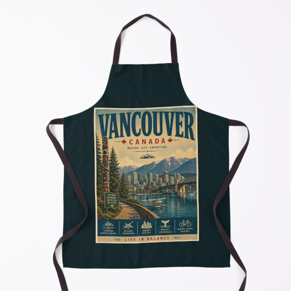 Item preview, Vintage Vancouver Poster designed and sold by GoodOldVintage.