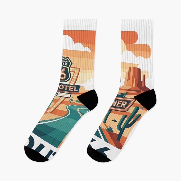 Item preview, Historic Route 66 Travel Souvenir - Classic Car & Desert Road Trip Art designed and sold by OzzFrequency.