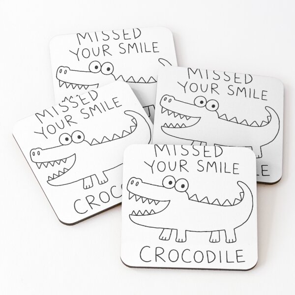 Item preview, Missed Your Smile Crocodile Faded Sketch Line Art Back To School Gift for Teachers designed and sold by Nightarel.