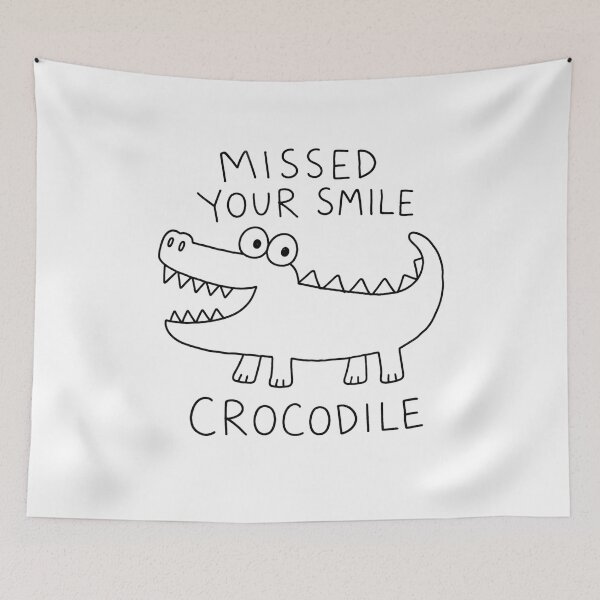 Item preview, Missed Your Smile Crocodile Faded Sketch Line Art Back To School Gift for Teachers designed and sold by Nightarel.