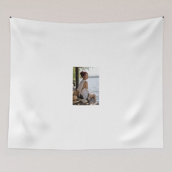 Item preview, Red Haired Woman by Lake during dog days of summer designed and sold by CathryneDelamort.