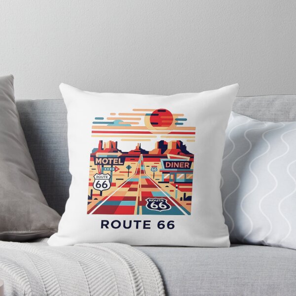 Item preview, Historic Route 66 Travel Souvenir - Classic Car & Desert Road Trip Art designed and sold by OzzFrequency.