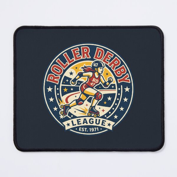 Item preview, Roller Derby League Vintage Quad Skater Girl Retro 1971 Emblem designed and sold by KiwiRider.