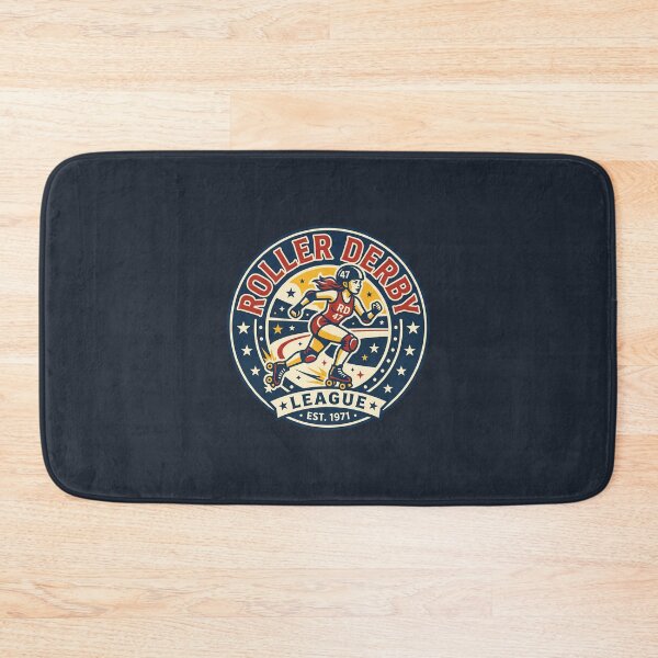 Item preview, Roller Derby League Vintage Quad Skater Girl Retro 1971 Emblem designed and sold by KiwiRider.