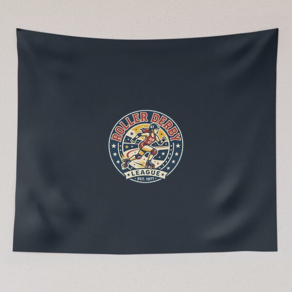 Item preview, Roller Derby League Vintage Quad Skater Girl Retro 1971 Emblem designed and sold by KiwiRider.