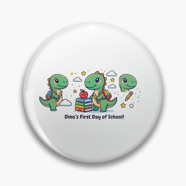 Item preview, Dino First Day of School Cute Dinosaur Sticker designed and sold by lailakhalaf.