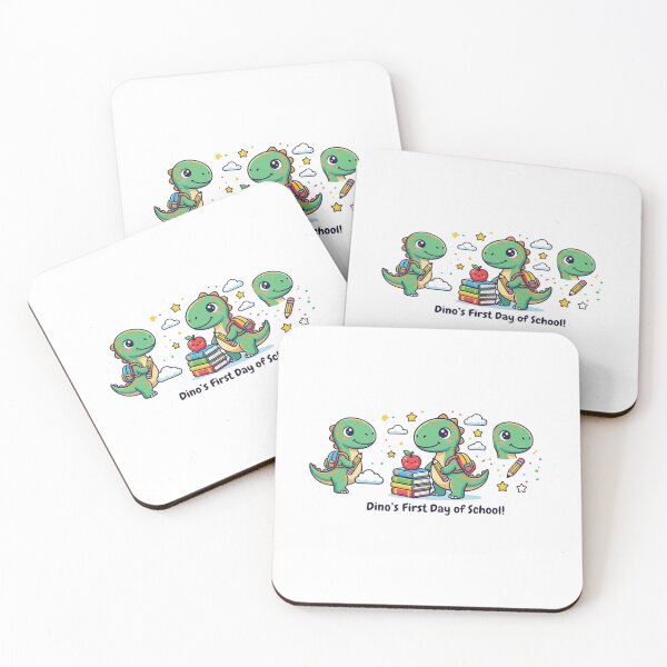 Item preview, Dino First Day of School Cute Dinosaur Sticker designed and sold by lailakhalaf.