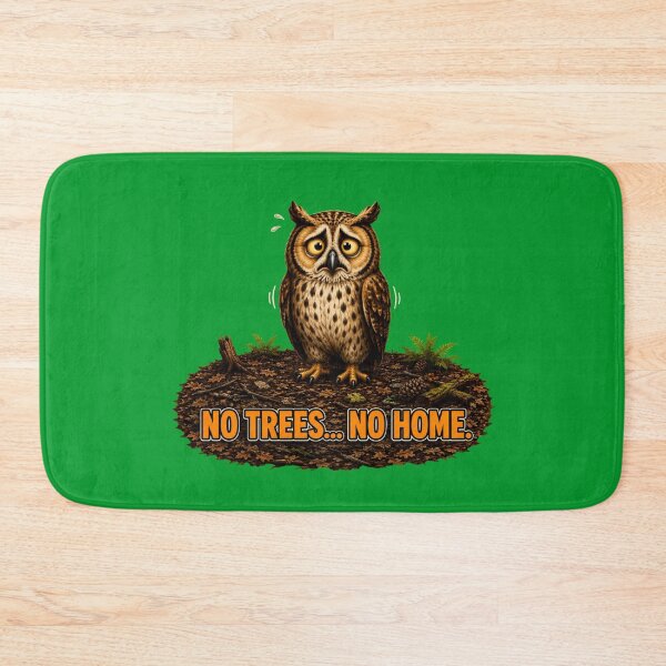Item preview, No Trees... No Home. Sad Owl Deforestation Design | Save Forest Wildlife designed and sold by Alpine-Ink.
