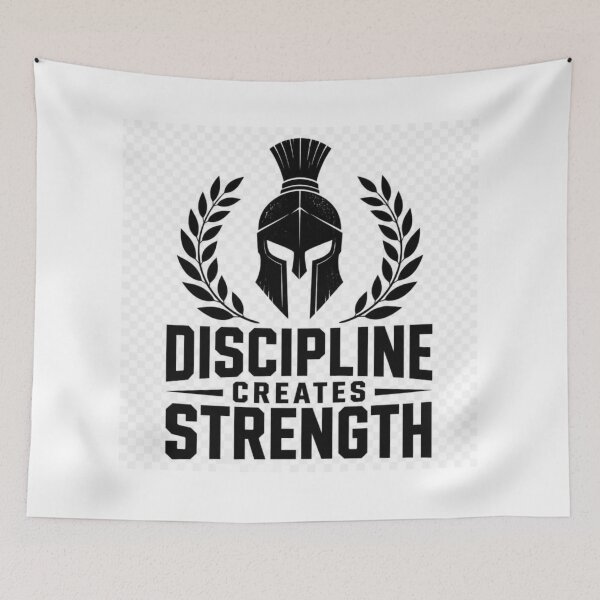 Item preview, Discipline Creates Strength Motivational Quote T-Shirt | Growth & Success Mindset Design designed and sold by Paltooproducts.
