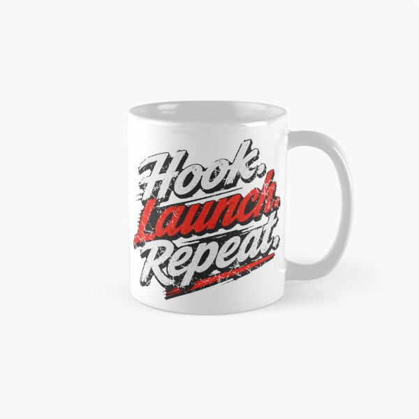 Item preview, Drag strip race classic vintage muscle car hot rod Hook. Launch. Repeat.  designed and sold by BlueLineLAX.