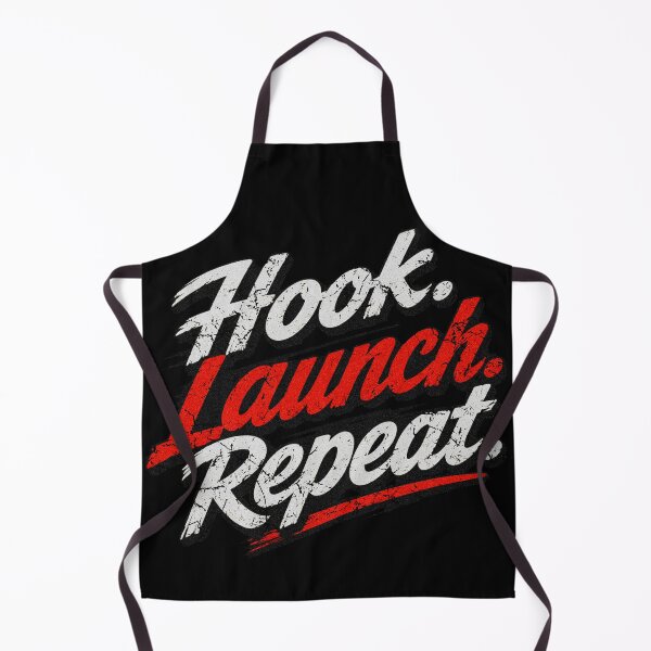 Item preview, Drag strip race classic vintage muscle car hot rod Hook. Launch. Repeat. designed and sold by BlueLineLAX.