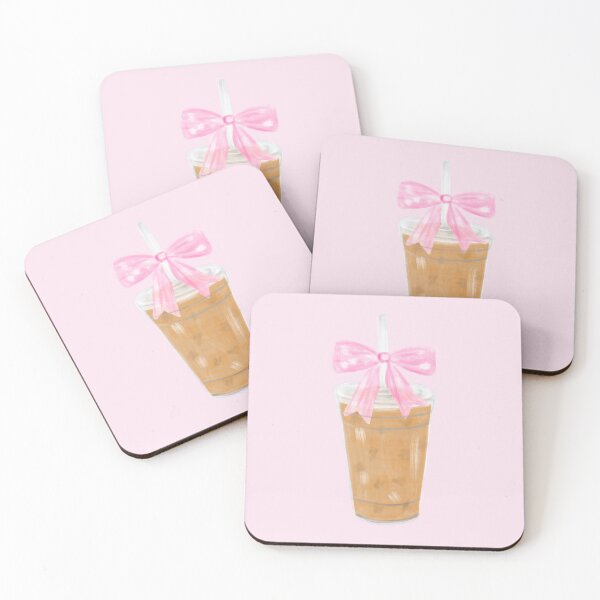 Item preview, Iced Coffee & Bow Watercolor Drawing designed and sold by graphicsbysami.
