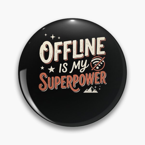 Item preview, Offline Is My Superpower - Funny Retro Hiking Camping Nature Design designed and sold by 519xdesign.