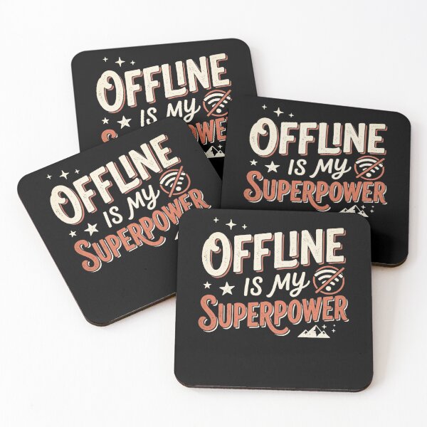 Item preview, Offline Is My Superpower - Funny Retro Hiking Camping Nature Design designed and sold by 519xdesign.