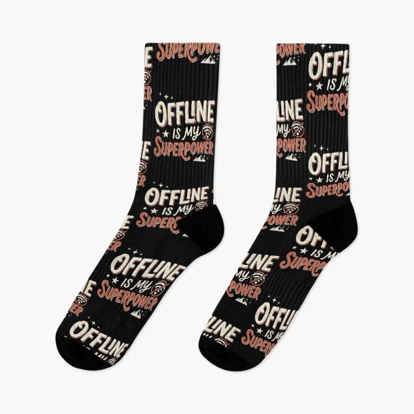 Item preview, Offline Is My Superpower - Funny Retro Hiking Camping Nature Design designed and sold by 519xdesign.