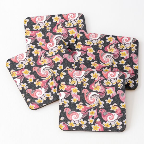 Item preview,  Birds & Plumeria Swirl (Pink/Yellow/White designed and sold by WeaveSphere.