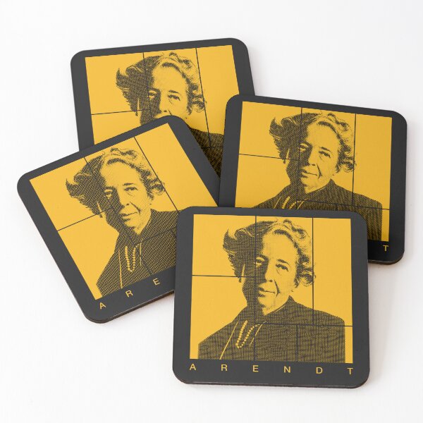 Item preview, Hannah Arendt halftone mondrian style portrait designed and sold by CMYKStudio.