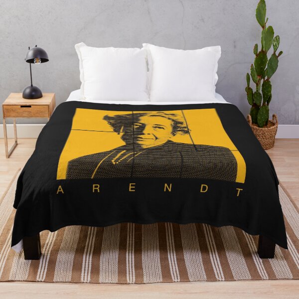 Artikelvorschau, Hannah Arendt Halbtonporträt im Mondrian-Stil entworfen und verkauft von CMYKStudio.