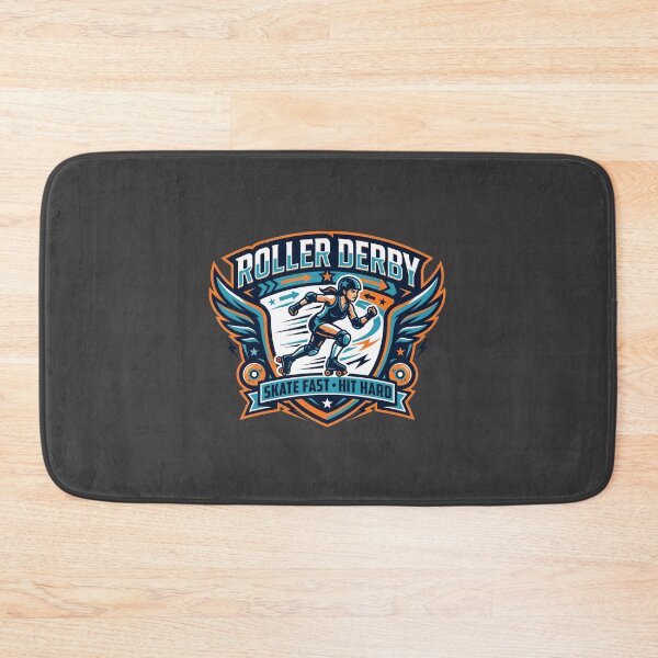Item preview, Roller Derby Skate Fast Hit Hard Winged Skater Girl Crest designed and sold by KiwiRider.